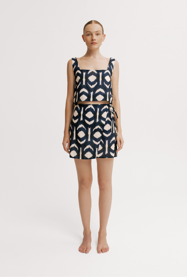 Crop Top Connie & Woman Skirt Elise Ikat