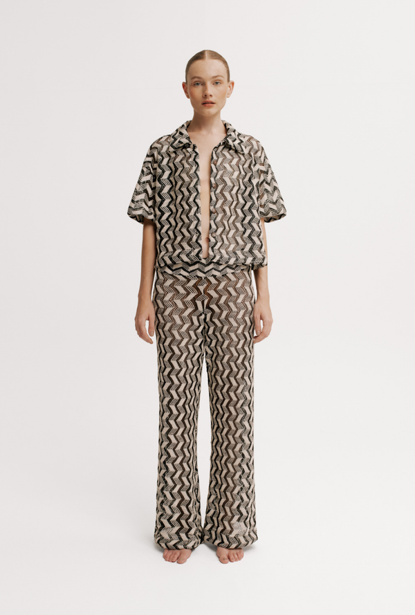 Simone Zigzag Shirt & Joelle Zigzag Pant