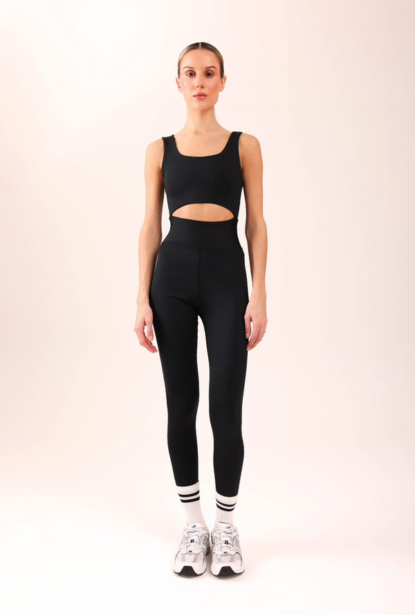 Nyx Black Women’s Athletic Jumpsuit | One-Piece Activewear